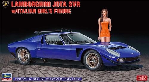 1:24 Hasegawa 20472 Lamborghini Jota SVR with Lady Figure Plastic Modelbouwpakket