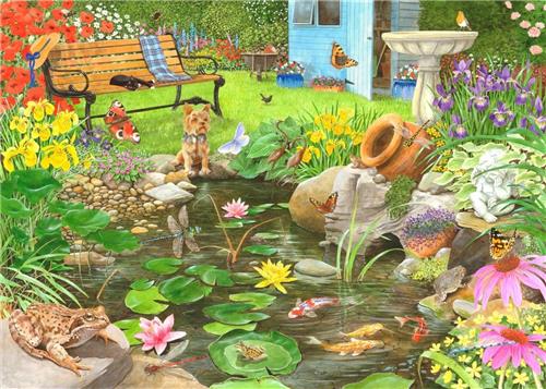 House of Puzzles Lily Pond - 1000 Piece Jigsaw Puzzle