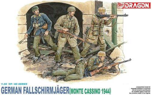 1:35 Dragon 6005 German Fallschirmjaeger - Monte Cassino 1944 Plastic Modelbouwpakket