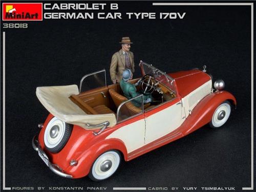 1:35 MiniArt 38018 Cabriolet B German car type 170V Plastic Modelbouwpakket