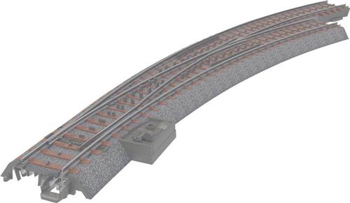 H0 Märklin C-rails (met ballastbed) 24772 Slanke wissel, Rechts 30 ° Met handbediening