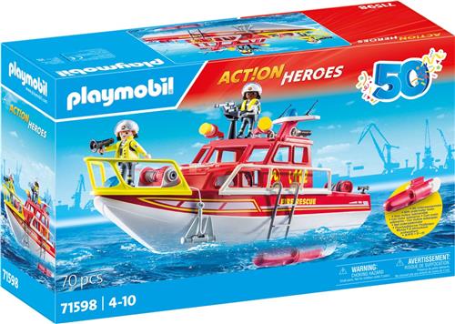 PLAYMOBIL Action Heroes 50YR Brandweerboot - 71598