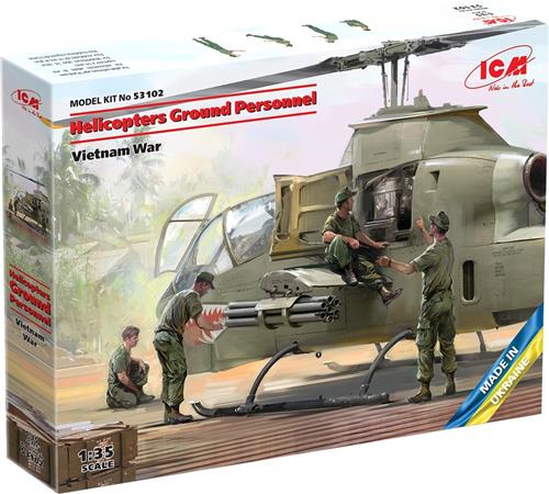 1:35 ICM 53102 Helicopters Ground Personnel - Vietnam War Plastic Modelbouwpakket