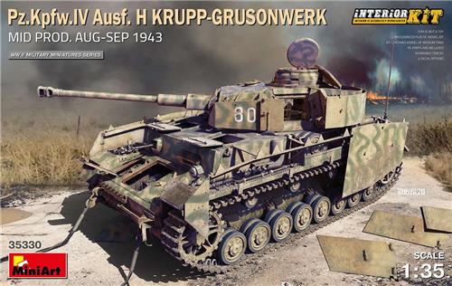 1:35 MiniArt 35330 Pz.Kpfw.IV Ausf. H Krupp-Grusonwerk 1943 Plastic Modelbouwpakket