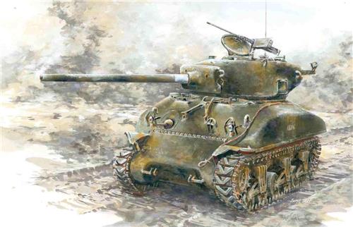 1:35 Dragon 6083 M4 Sherman - M4A1(76)W - Operation Cobra Plastic Modelbouwpakket