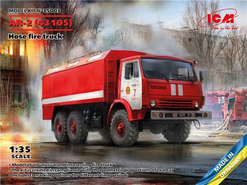 1:35 ICM 35003 Hose Fire Truck - AR-2 - 43105 Plastic Modelbouwpakket