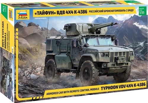 1:35 Zvezda 3648 Typhoon VDV 4x4 K-4386 - Armored car Plastic Modelbouwpakket