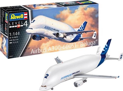 1:144 Revell 03817 Airbus A300-600ST Beluga Plane Plastic Modelbouwpakket