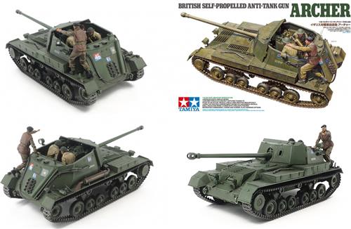 Tamiya British Anti Tank Gun Archer - Self Propelled + Ammo by Mig lijm