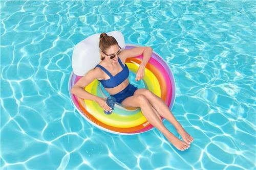 Bestway Opblaasbaar Regenboog Wiel D107 cm +12 Jaar Strand en Zwembad 43647