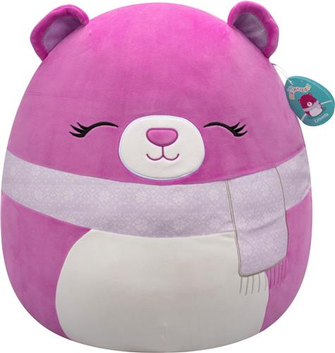 Squishmallows - Crisanta - Purple Bear W/Closed Eyes and Scarf 50cm pluche