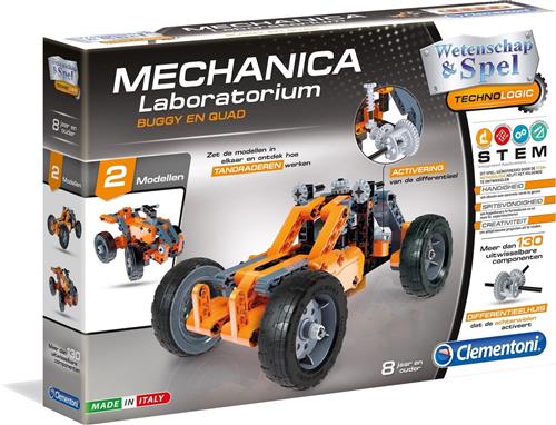 Clementoni - Mechanica Laboratorium - Buggy en Quad, constructiespeelgoed STEM