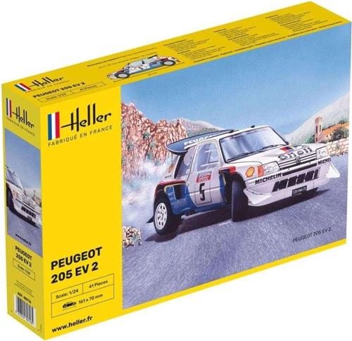 1:24 Heller 80716 Peugot 205 EV 2 Plastic Modelbouwpakket