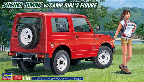 1:24 Hasegawa 52301 Suzuki Jimny w/Camp Girl's Figure Plastic Modelbouwpakket