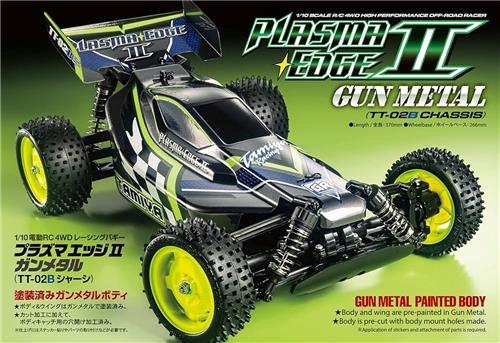 1:10 Tamiya 47446 RC Plasma Edge II GunMetal TT-02B RC Plastic Modelbouwpakket