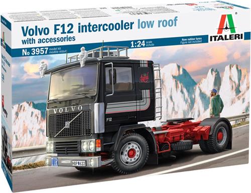 1:24 Italeri 3957 Volvo F12 Intercooler Low Roof Truck Plastic Modelbouwpakket