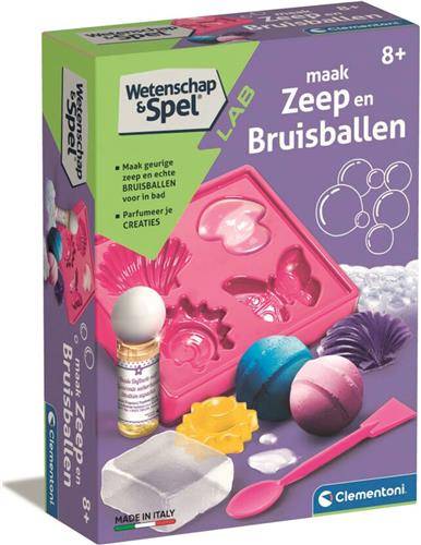 Clementoni - Wetenschap & Spel - Zeep en Bruisballen - Experimenteerset