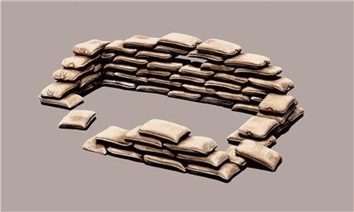 1:35 Italeri 406 Sandbags Plastic Modelbouwpakket