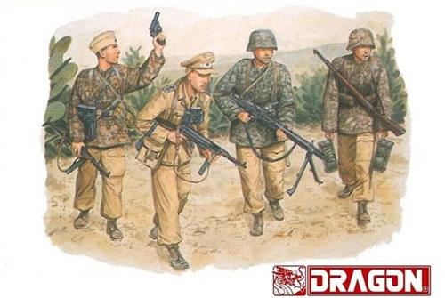 1:35 Dragon 6036 Hermann Goering Division Tunisia 1943 - Figures Plastic Modelbouwpakket