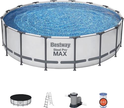 Bestway Steel Pro Max - Zwembad - Ø 488 x 122 cm - DuraPlus materiaal - FrameLink systeem