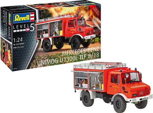 1:24 Revell 07512 Mercedes-Benz Unimog U 1300 L TLF 8/18 Plastic Modelbouwpakket