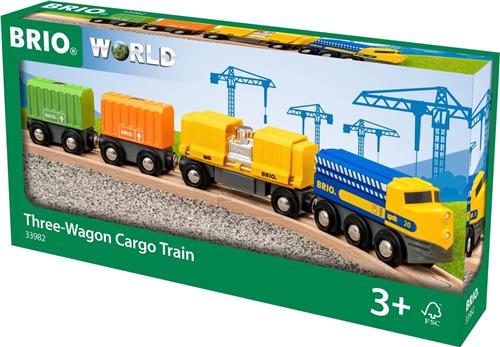 BRIO Vrachttrein met Drie Wagons - 33982