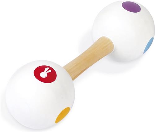 Janod Confetti - Maracas - Speel Op Het Ritme Door Deze Dubbele Maracas Te Schudden - Muzikaal Speelgoed Dat Alle Zintuigen Stimuleert - Geschikt Vanaf 1 Jaar