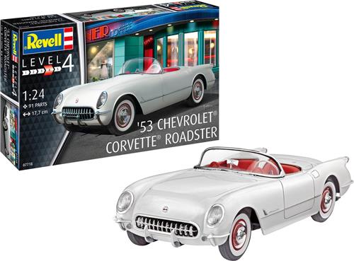 1:24 Revell 07718 1953 Chevrolet Corvette Roadster Car Plastic Modelbouwpakket