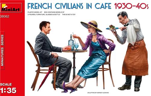 1:35 MiniArt 38062 French Civilians in Cafe 1930-40s Plastic Modelbouwpakket