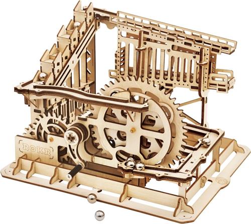 Robotime Bouwset Knikkerbaan Marble Squad Hout Bruin 239-delig