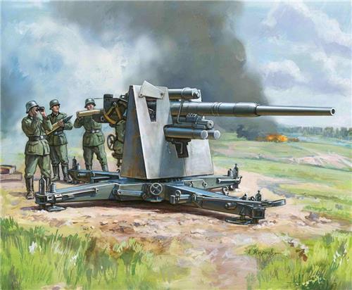 Zvezda - German 88 Mm Flak 36/37 (Zve6158) - modelbouwsets, hobbybouwspeelgoed voor kinderen, modelverf en accessoires