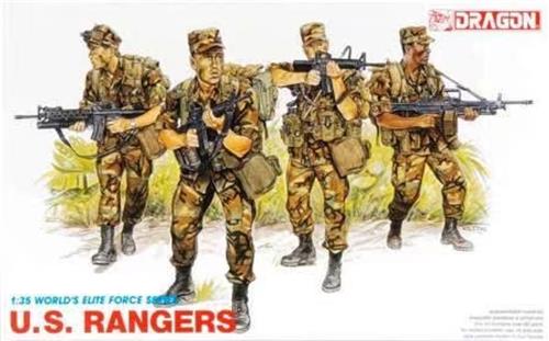 1:35 Dragon 3004 U.S. Rangers - Worlds Elite Force Series - Figuren Plastic Modelbouwpakket