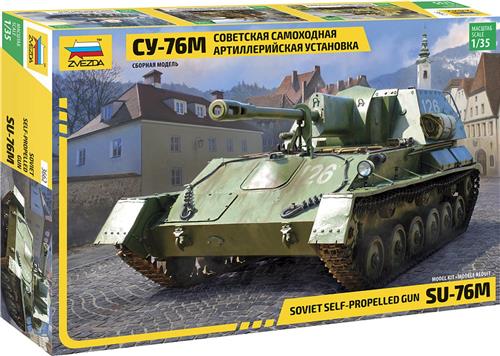 1:35 Zvezda 3662 Soviet Self-Propelled Gun SU-76M Plastic Modelbouwpakket