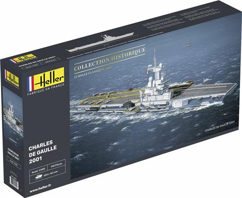 1:400 Heller 81072 Charles De Gaulle Ship Plastic Modelbouwpakket