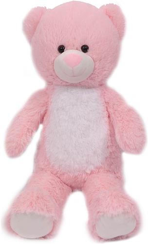 PIA Soft Toys - Pluche Knuffeldier Beer zittend roze - 50 cm