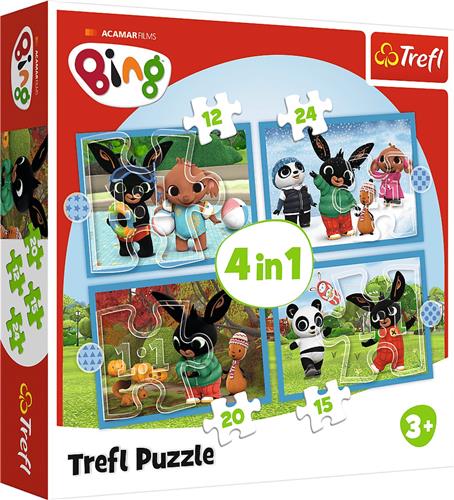 Trefl 4in1 (12, 15, 20, 24) - Happy Bing / Acamar Films Bing