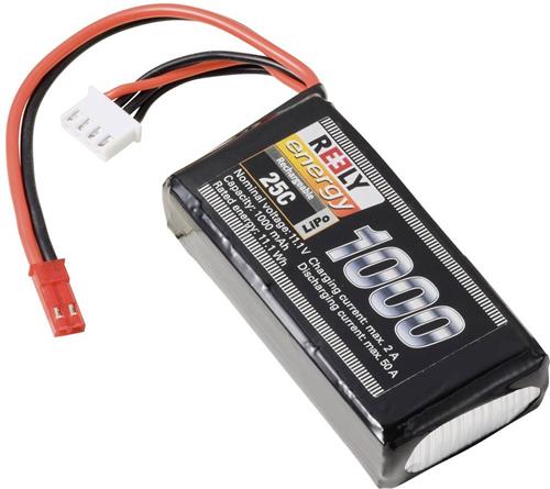 Reely LiPo accupack 11.1 V 1000 mAh Aantal cellen: 3 25 C Softcase BEC