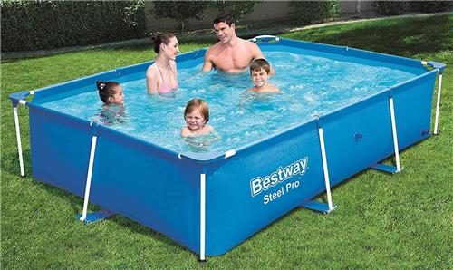 Bestway zwembad rechthoekig met stalen frame 259 x 170 x 61 cm 56403