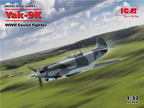 1:32 ICM 32091 Yak-9K - WWII Soviet fighter Plastic Modelbouwpakket