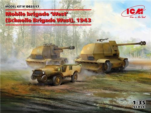 1:35 ICM DS3517 Mobile Brigade West 1943 Plastic Modelbouwpakket