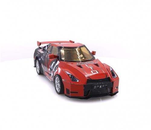 Bouwpakket Miniatuur Nissan Sportscar GTR- metaal- gekleurd