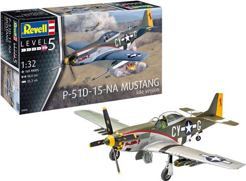 1:32 Revell 03838 P-51 D Mustang - late version Plastic Modelbouwpakket