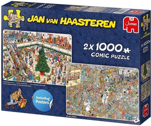 Jan Van Haasteren Kerstkoopjes & Black Friday puzzel - 2 x 1000 stukjes