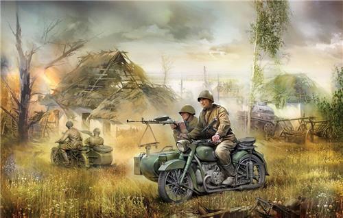 Zvezda - Soviet Wwii Motorcycle M-72 (Zve3639) - modelbouwsets, hobbybouwspeelgoed voor kinderen, modelverf en accessoires