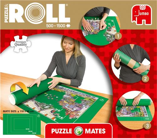 Jumbo Puzzle & Roll Puzzelrol 500 tot 1500 Stukjes - 118x66 cm - Puzzelmat