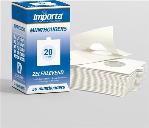 Importa Munthouders zelfklevend 20mm - 50 stuks