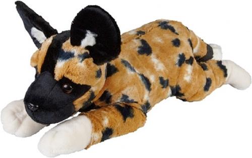 Ravensden Pluche bruine Afrikaanse wilde hond/hyenahond knuffel 60 cm - dieren knuffels