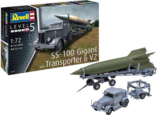 1:72 Revell 03310 SS-100 Gigant + Transporter + V2 Plastic kit