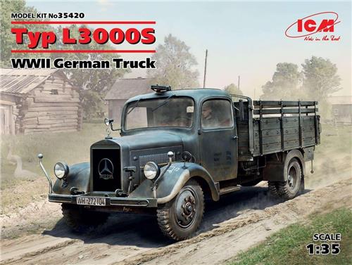 1:35 ICM 35420 Typ L3000S, WWII German Truck Plastic Modelbouwpakket