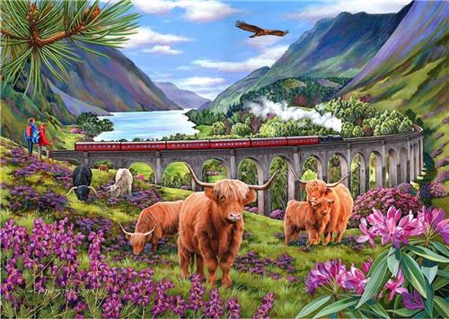 House of Puzzles Glenfinnan Ladies - BIG 500 Piece Jigsaw Puzzle